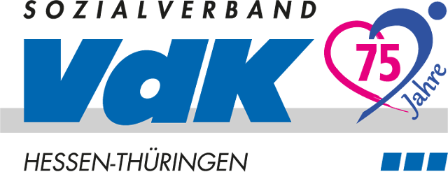 Logo 75 Jahre Sozialverband VdK Hessen-Thüringen