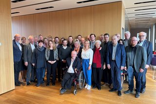 Die Mitglieder der Sozialpolitischen Kommission im Sozialverband VdK am 19. und 20. März 2024 in Berlin.