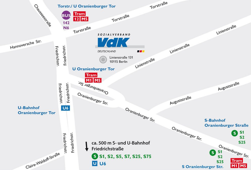 Kartenausschnitt der Umgebung der Linienstraße 131, 10115 Berlin