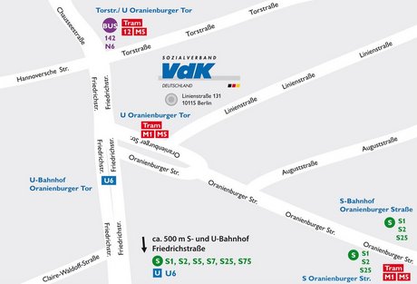 Kartenausschnitt der Umgebung der Linienstraße 131, 10115 Berlin