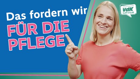 Thumbnail zum Video mit einem Bild von Verena Bentele und dem Text "Das fordern wie für die Pflege"